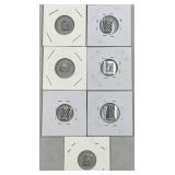 (7) 1g Silver Bars, Assorted Designs .999 Fine