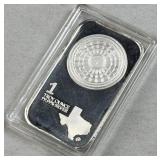 1oz Silver Bar, Texas Design .999 Fine