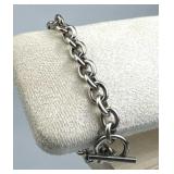 925 Silver Heavy Cable Chain Link Toggle