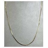 14K Yellow Gold Italy Flat Cobra Link Necklace
