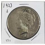 1923-S Peace Silver Dollar, US $1 Coin, 90%