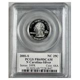 N. Carolina Silver Prf. 25c PCGS PR69DCAM