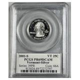 Vermont Silver Prf. Quarter PCGS PR69DCAM