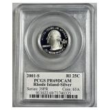 Rhode Island Silver Prf. 25c PCGS PR69DCAM