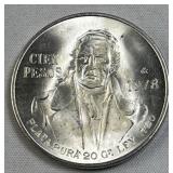1978-Mo Mexico 100 Pesos .720 Silver Morelos