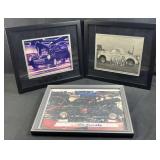 (3) Willys Car Photos/Posters Framed