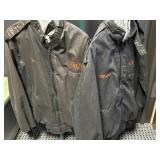 His & Her Brown "MMI" Zippered Bomber Jackets