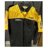 Okuma Short Sleeve Button-Down Black&Yellow Shirt