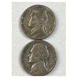 1943-P&D Silver War Nickels, WWII Era 35%