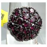 925 Silver Rhodolite Garnet Black Tourmaline Cockt