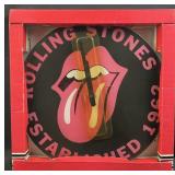 Rolling Stones Clock, New in Box 12" Glass