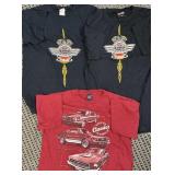 (2) Black West Signs & 1 Burgundy Classic Cars T-S