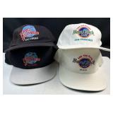 2 HardRock Cafe Caps & 2 Planet Hollywood Caps