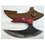 Damascus Steel Fixed Blade Knife w/ Sheath