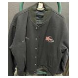 Vtg  Boise Roadster Show Black Wool Varsity Coat