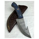 Damascus Steel Fixed Blade Knife w/ Sheath