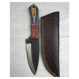 Damascus Steel Fixed Blade Knife w/ Sheath