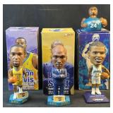 (3) New Orlean Hornets Bobblehead Figurines+Ducky