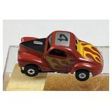 Rare Vtg. Aurora T-Jet Willys HO Slot Car, Red