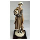 Guiseppe Armani Young Lady With Yorkshire Dog Figu