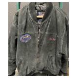 Heavy Black Suede Leather ISCA 2009 Jacket