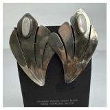 925 Silver Native American Wing MOP Earrings