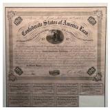 1863 Confederate $100 Loan, Quality Framing