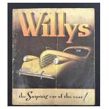 Rare 1937 Willys Sales Booklet Full-Color Original