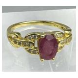 925 Silver Ruby Gemstone Ring