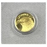 1/500 Ozt. 24K Gold Eagle Design Monarch .9999