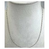 925 Silver Italy Twist Chain Link Necklace