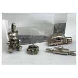 925 Silver 4 Vintage Charm Set