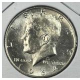 1964 JFK 90% Silver Half Dollar, Uncirculated