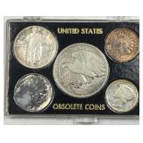 US Obsolete Coins Set: 90% Silver 50c, 25c, 10c