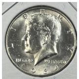 1964 JFK 90% Silver Half Dollar, Uncirculated