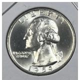 1959 Silver Washington Quarter, Gem BU 90%