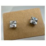 New Addison Blvd 925 Sterling & CZ Stud Earrings