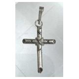925 Silver Mexico Starburst & Rope Detail Cross Pe