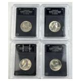 (4) 1979-1981 Susan B Anthony $1, BU Encased