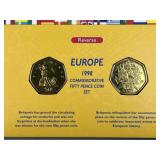 1998 Europe Commem. 50 Pence Coin Set