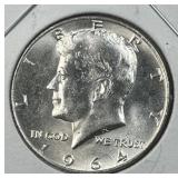 1964 JFK 90% Silver Half Dollar, Uncirculated