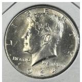 1964 JFK 90% Silver Half Dollar, Uncirculated