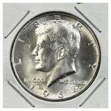 1964 JFK 90% Silver Gem BU Half Dollar, 50c