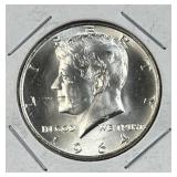 1964 JFK 90% Silver Gem BU Half Dollar, 50c