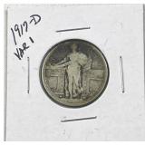 1917-D Variety I Standing Liberty Silver Quarter