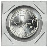 1/4oz Silver TX Liberty or Death Hart
