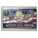 Americana Series Set w/ 90% Silver 50c, 25c, 10c