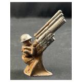 c. 1930s Lead Machine Gunner Toy Soldier #789