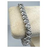 925 Silver Stunning Diamond Tennis Bracelet