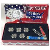 2005 Commemorative Knife & Coin Set, 25c BU